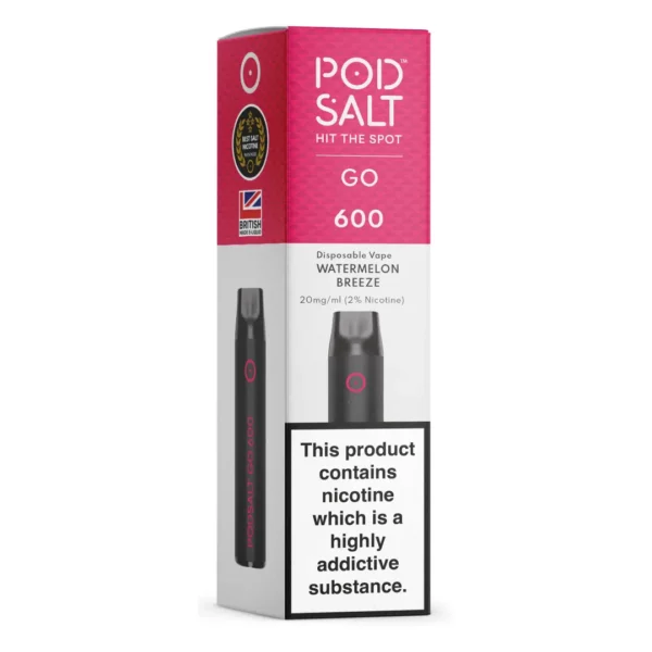 Pod Salt GO 600 Watermelon Breeze Disposable Device 2ml - 20mg/ml - Image 3